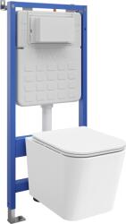 Mexen Teo set încastrat WC cadru pneumatic Tex Air Slim cu vas WC Tornado și capac cu coborâre lentă, alb - 610030850600TA (610030850600TA)