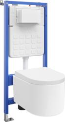 Mexen Sofia set încastrat pentru WC, cadru pneumatic Tex Air Slim cu vas WC Tornado și capac cu închidere lentă, alb (610030540200TA)