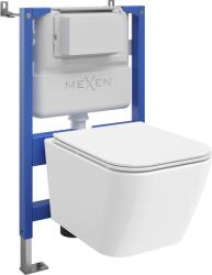 Mexen Madox set încastrat WC cadru pneumatic Tex Air XS-F cu vas WC și capac cu închidere lentă, alb - 610830154000A (610830154000A)