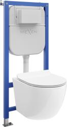 Mexen Lena set WC încastrabil, cadru pneumatic Tex Air E, cu vas de toaletă și capac cu închidere lentă, alb (610930224000A)