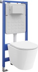 Mexen Rico set încastrat WC cadru pneumatic Tex Air Slim cu vas WC Tornado și capac cu cădere lentă, alb - 610030720300TA (610030720300TA)