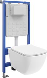 Mexen Timo set încastrat WC cadru Tex Slim cu vas WC Tornado și capac cu închidere lentă, alb - 610030650200T (610030650200T)