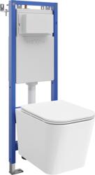 Mexen Teo set WC încastrat, cadru îngust, de colț Tex W cu vas WC Tornado și capac cu închidere lentă, alb - 610530850600T (610530850600T)