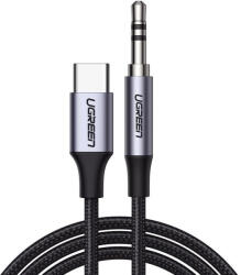 UGREEN Cablu AUX audio stereo Ugreen 3, 5 mm mufa - USB tip C pentru smartphone 1 m negru (CM450 20192)