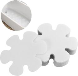 TYPEC Set 10 stickere antialunecare pentru cada si dus, model floare, autoadezive, din PVC, albe, pentru baie, scari si suprafete alunecoase Covor baie