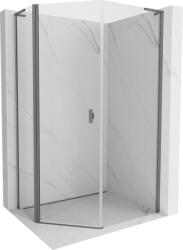 Mexen Mist L cabina de duș asimetrică pentagonală cu ușă batantă 80 x 100 cm, transparentă, metal armat (8A8L-080-100-95-00)