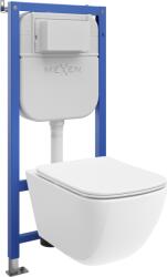Mexen Timo set încastrat WC cadru Tex E cu vas WC Tornado și capac cu închidere lentă, alb - 610930650200T (610930650200T)