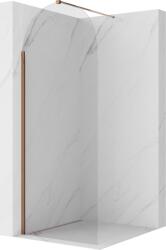 Mexen Kioto-Q Panou de duș walk-in 80 x 200 cm, transparent 8 mm, aur roz - 800-080-101-60-00-Q (800-080-101-60-00-Q)