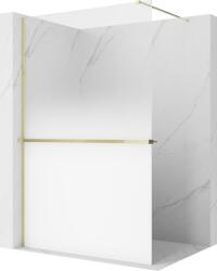Mexen Kioto+ perete de duș cu poliță Walk-in 110 x 200 cm, ombre albă 8 mm, auriu - 800-110-121-50-86 (800-110-121-50-86)