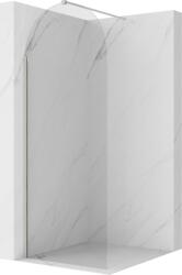 Mexen Kioto-Q Walk-in zuhanyfal 80 x 200 cm, átlátszó 8 mm, kefélt nikkel - 800-080-101-97-00-Q (800-080-101-97-00-Q)