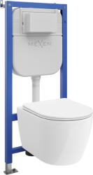 Mexen Carmen set incastrat WC cu structură pneumatică Tex Air E cu vas WC și capac cu închidere lentă, alb - 610930880300A (610930880300A)