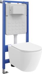 Mexen Rico set WC încastrat cadru Tex Slim cu vas WC 2.0 Tornado și capac cu coborâre lentă, alb - 61003072L4000T (61003072L4000T)