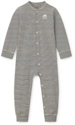Liewood bébi rugdalózó pamut elasztánnal Birk Grow Striped Pyjamas Jumpsuit - sötétkék 50-56