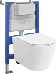 Mexen Rico set încastrat WC cadru pneumatic Tex Air XS-F cu vas WC 2.0 Tornado și capac cu închidere lentă, alb (61083072L4000TA)