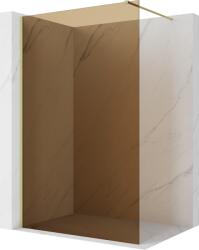 Mexen Kioto perete de duș Walk-in 140 x 200 cm, bronz 8 mm, auriu periat - 800-140-101-55-32 (800-140-101-55-32)