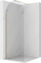 Mexen Kioto-Q perete de duș Walk-in 80 x 200 cm, transparent 8 mm, aurit periat - 800-080-101-55-00-Q (800-080-101-55-00-Q)