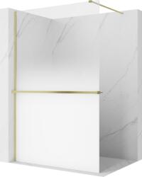 Mexen Kioto+ Zuhanyfal polccal Walk-in 120 x 200 cm, fehér ombre 8 mm, arany szálcsiszolt - 800-120-121-55-86 (800-120-121-55-86)