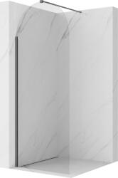 Mexen Kioto-Q Walk-in zuhanyfal 80 x 200 cm, átlátszó 8 mm, gun szürke kefélt - 800-080-101-66-00-Q (800-080-101-66-00-Q)