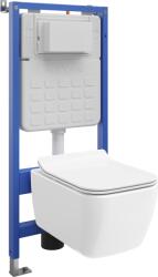 Mexen Stella beépített WC készlet Tex Slim kerettel, WC csészével és lassan záródó ülőkével, fehér - 610030680800 (610030680800)