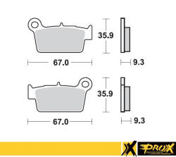 ProX Racing Parts ProX hátsó fékbetét KX250F/450F '04-20 + RM-Z250/450 '04-20 (EBC FA367 megfelelője) - BOX 10 db ProX Racing Parts Fékrendszer és alkatrészei Fékbetétek, fékpofák és féktárcsák Tárcsafékbetétek