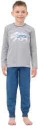 Italian Fashion pijama băieți KASIM mânecă lungă, pantaloni lungi, melanj/jeans: 98/104 (AAF-DPZ-KASI-DDMJ 98/104)