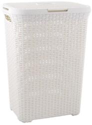 Keter Rattan hatású szennyestartó, 60l, CURVER, törtfehér (189207) - csillag