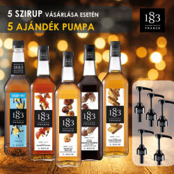 1883 Maison Routin Kávé szirup csomag (5üveg)+ AJÁNDÉK pumpával