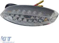  Univerzális motorkerékpár LED mini ovális hátsó lámpa füst színű, rendszámtábla világítással (ODTLAR6025462)