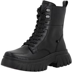 Rieker Botine dama din piele naturala, Rieker W1870-02, negru