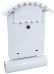 Damech Cutie postala, cu loc pentru ziar, alb, format B6, 24.5x7x36.5 cm, Damech (SW03TA) - edanco