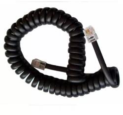  Cablu telefonic RJ10 spiralat 4.2m negru (15894)