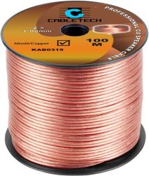 Cabletech Cablu difuzor 2x1mm cupru transparent 1m Cabletech KAB0315 (15280)