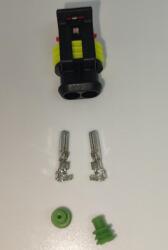 TE Connectivity Set conector cablu Superseal 1.5 mama mufa 2 pin 2 pini inclusi + 2 garnituri incluse IP67 TE Connectivity 282080-1-SET-F (282080-1-SET-F) - balutatech