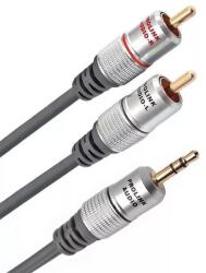 Prolink Cablu audio stereo Jack 3.5 mm - 2x RCA 5m ecranat negru PROLINK TCV3420-5.0 (TCV3420-5.0) - balutatech