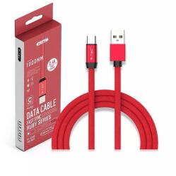 V-TAC Cablu USB TYPE C 1m plat rosu 2.4A RUBY EDITION V-Tac SKU-8631 (SKU-8631) - balutatech
