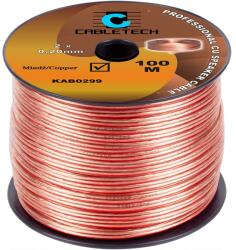 Cabletech Cablu difuzor 2x0.20mm cupru transparent 1m Cabletech KAB0299 (15273)