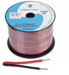 Cabletech Cablu difuzor CCA 2x0.20mm rosu negru 1m la rola Cabletech KAB0387 (15294)