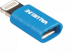 Valueline Adaptor iPhone Lightning tata - micro USB mama albastru Valueline (VLMP39901L) - balutatech