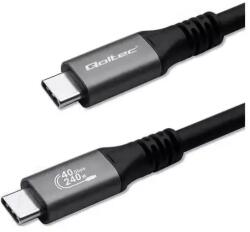 Qoltec Cablu USB-C 4.0 - USB-C 4.0 1m PD 240W 4K 8K 40Gbps Thunderbolt 3 Thunderbolt 4 QOLTEC 50669 (23144)