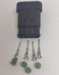 TE Connectivity Set conector cablu Superseal 1.5 tata mufa 4 pin 4 pini inclusi + 4 garnituri incluse IP67 TE Connectivity 282106-1-SET-M (282106-1-SET-M) - balutatech