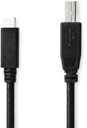 Nedis Cablu imprimanta Nedis CCGB60650BK20 USB-C 2.0 tata - USB-B 2.0 tata cupru 2m negru (CCGB60650BK20)