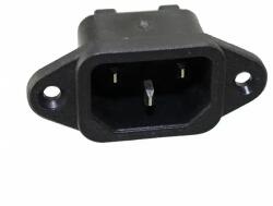 ADAM TECH Conector alimentare PC AC C14 (E) tata 10A-250VAC montare pe panou lipire ADAM TECH IEC-A-3 (IEC-A-3)