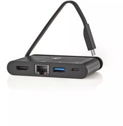 Nedis Adaptor USB Type C - HDMI USB3.0 Gigabit Ethernet USB Type C PD 100W negru Nedis (18037)