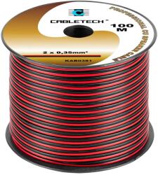Cabletech Cablu 10m difuzor cupru 2x0.35mm rosu negru Cabletech KAB0381-10 (KAB0381-10)