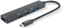 Delight Hub USB multifunctional Delight HDMI + USB Type-C 3.0 + 3x USB-A 1x USB Type-C 5Gbps 100W negru 55064 (21684)