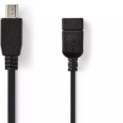 Nedis Cablu de date case de marcat fiscale USB 2.0 A mama - mini USB 5 pini tata OTG 0.2m Nedis (CCGP60315BK02) - balutatech