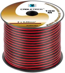 Cabletech Cablu 10m difuzor cupru 2x0.5mm2 rosu negru Cabletech KAB0382-10 (23251)