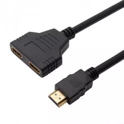  Cablu adaptor HDMI la 2x HDMI aurit spitter (18964)