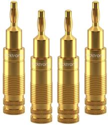 clicktronic Set 4 mufe Banana 4mm Premium Clicktronic pentru cablu 6.0mm2 Conexiuni Audio de Inalta Calitate 53983 (53983) - balutatech