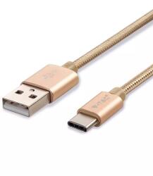 V-TAC Cablu USB TYPE C 1m auriu 2.4A PLATINUM EDITION V-Tac SKU-8493 (SKU-8493) - balutatech